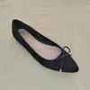 Nuevos Zapatos Planos con Lazo de Comercio Exterior para Primavera y Otoño Zapatos Elegantes Bajos de Una Sola Pieza Zapatos de Ballet Franceses de Punta Fina con Suela Suave y Suelas Gruesas