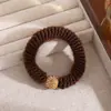 Elástico de Cabelo Completo de Diamante de Alta Qualidade, Corda de Cabelo de Alta Elasticidade, Faixa de Cabelo Exquisita que Não Danifica o Cabelo, Bolinha de Cabelo Pequena para Mulheres, Corda de Cabelo de Lã para Outono e Inverno