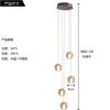Candelabro de Cristal para Escalera Estilo Nórdico Giratorio Moderno Lujo Ligero Creativo Distintivo Lámpara de Vidrio Rectiforme Edificio Largo Colgante Sala de Estar Foco