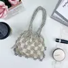 2026 Novo Design de Luxo Brilhante Cristal Tecido Strass Bolsa de Mão Fashion Brilhante Prata Bolsa de Noite Feminina
