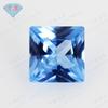Huagang Gem Square Ângulo Reto 108# Espinélio Azul Cor Artificial Pedra Nua Safira Pedra Nua Safira