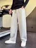 Pantalones rectos a rayas de moda para hombre, pantalones deportivos rectos elegantes y versátiles, nuevos pantalones largos casuales para hombre 2026