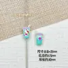 Casa de Chá com Leite Estampada Fofa de Desenho Animado Liga Pintada Fio Contas Soltas Corrente para Celular Colar Pingente Grampo de Cabelo Acessórios de Joias