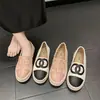 Espadrilles de Estilo Nuevo Primavera 2026 Inspiradas en Chanel Mocasines Versátiles Casuales Slip-On para Mujer