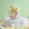 Novo Pingente de Boneca Infantil Bolsa Transparente para Bebê Caminhar à Prova de Poeira Mini Multifuncional Oval com Duplo Zíper Bolsa de Armazenamento