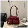 Bolso Boston Minimalista Coreano de Nicho para Axila para Mujer, Bolso de Hombro Vintage de Gama Alta Nuevo para el Trabajo y los Viajes Diarios
