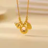 Yuebao Jewelry Plata de Ley S925 Chapada en Oro Calabaza Atrae Fortuna Bolsa de Dinero Diseño de Peso Pequeño Collar para Clavícula de Suéter Artículo Más Vendido