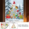 Adhesivos Estáticos Navideños para Ventanas al por Mayor Combinación Árbol de Navidad Hombre de Jengibre Pegatinas para Ventanas Decoración Festiva Pegatinas para Pared y Vidrio