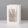 Saco de Presente com Janela Transparente Saco de Embalagem de Lembrancinha para o Dia da Mulher Saco de Presente para Buquê de Boneca com Aparência Sofisticada