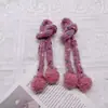 Muñeca Mini de Punto Bufanda Pequeña Arcoíris Estilo Chanel Bufanda Versátil Muñeca con Accesorios para la Cabeza