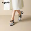 Sapatos Mary Jane de Salto Grosso Augusden para Mulheres 2026 Novo Verão Estilo Francês Leves Sapatilhas de Boca Rasa Elegantes Sapatos de Couro