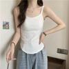 Camisola de Chica Caliente de Verano para Mujer Sin Mangas con Letra Algodón Puro con Almohadillas para el Pecho Aspecto Adelgazante Deseo Puro Top Versátil Estilo Largo