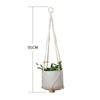 Bolsa de red para macetas de jardinería transfronteriza, bolsa de red tejida a mano para plantas verdes, cesta colgante, maceta colgante, bolsa de red de cuerda de cáñamo de algodón