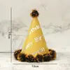 Sombrero de Cumpleaños para Niños y Adultos Punto Láser Reflectante Gorra Puntiaguda de Bola Gorra Puntiaguda de Fiesta Gorra de Corona Gorra de Bola Mao