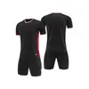 Conjunto de Uniforme de Futebol de Manga Curta, Uniforme Liso de Competição e Treinamento para Equipe, Mesmo Estilo para Adultos e Crianças, Camisa de Futebol Respirável, Personalizável