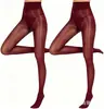Fuente Fuente Amazon Medias Transfronterizas Medias Brillantes para Mujer Calcetines de Aceite de Caballo Leggings Transparentes de Cintura Alta Dropshipping