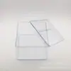 Caja de Plástico Rectangular Acrílica Transparente de 14X10.5X7Cm Caja de Empaque Lista para Usar Tapa Cielo y Tierra Se Puede Añadir Logo