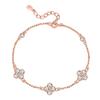 Pulsera de trébol de plata esterlina s925 para niñas, nicho de lujo ligero exquisito, pulsera para novias, 2023 nuevo regalo de cumpleaños