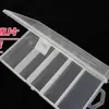 Caja Luya de plástico PVC transparente caja de pesca caja de cebo de cinco cajas equipo de pesca 17.5*9.5*3cm