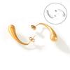 Europa y Estados Unidos transfronterizo nuevo acero de titanio simple largo gota de agua aretes moda Joker aretes personalidad aretes en stock venta al por mayor