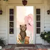 Suministro Exclusivo Transfronterizo de Temu Amazon Shein de Funda Decorativa de Puerta de Habitación Elástica de una Pieza, Cubierta de Puerta con Temática de Animales Fácil de Instalar