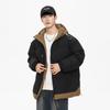 Jaqueta de Algodão Quente com Capuz para Adolescentes, Casaco de Algodão Masculino, Jaqueta Puffer Loose Espessa de Inverno, Estilo Trendy de Inverno para Casais