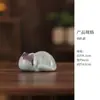 Enfeites Criativos de Gato, Enfeites de Animal de Chá Cerâmico Fofo, Brinquedos de Chá, Decorações Divertidas e Curativas para Casa, Mesa de Trabalho, Entrada