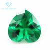 Fábrica al por mayor de piedra desnuda nano verde en forma de corazón sintético puntiagudo melocotón en forma de corazón Nano Esmeralda Esmeralda resistente a altas temperaturas