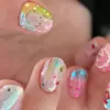 Lantejoulas Estrela Coloridas Misturadas Decorações para Nail Art, Populares nas Redes Sociais, Estilo Ins Estrela de Cinco Pontas Macaron Decorações de Material Misturado