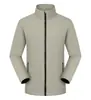 Jaqueta Soft Shell com Gola Alta e Logo Estampado para Homens e Mulheres, Mesmo Estilo para Viagens ao Ar Livre, Roupa de Trabalho Básica Versátil à Prova de Vento e Chuva