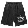 Shorts Vintage Lavados Vestidos Transfronterizos Trébol Negro Venta Caliente Estampados Casuales Deportivos