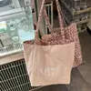 Bolso de Lona con Estampado de Leopardo Rosa Estilo Coreano para Mujer 2026 Nuevo de Moda Versátil Gran Capacidad Bolso de Hombro para Viajes Diarios