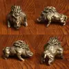 Enfeite de javali em liga de metal estilo antigo, decoração criativa para casa, item de presente, artesanato de mesa, pequeno enfeite estilo vintage