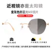 Gafas sin Montura para Mujer, Adecuadas para Miopía, Se Pueden Personalizar con Lentes Graduados, Luz Azul Antirreflejante, Fotocromáticas, Gama Alta, Ultraligeras, Monturas de Gafas de Titanio Puro