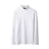 Íntimos Térmicos Masculinos Unissex de Veludo Alemão Dupla Face Transfronteiriços com Camiseta Segunda Pele Gola Alta Manga Longa Cor Pura Roupas de Outono