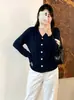 Cardigã de malha juvenil com decote V para mulheres plus size, estilo outono 2026, para mulheres plus size, jaqueta colorblock listrada estilo faculdade