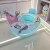 Flotador de Natación para Niños Pato Ruibarbo Anillo de Asiento Rana Anillo de Asiento Cisne Anillo de Asiento Inflable Natación Sentado Bote Agua Asiento Infantil