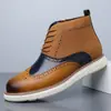 Botas Chelsea de Tobillo Alto para Hombre, Estilo Británico Martin Boots, Casuales, Otoño/Invierno, Más Vendidas en Amazon Transfronterizas - 25722