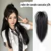 Peruca de rabo de cavalo alto estilo cascata, cabelo artificial feminino, fonte, ninho de galinha, garota gostosa, boxe, trança, shake, viva com produtos