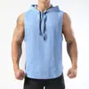 Chaleco con Capucha para Hombre Deportivo de Verano Sudadera Chaleco de Baloncesto Chaleco Delgado Top sin Mangas Talla Grande Camiseta Básica