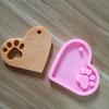 Molde de silicona para llavero con forma de corazón, molde de epoxi para coche, molde para galletas de chocolate