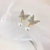 Pendientes 2024 para Mujer Pendientes de Aguja de Plata 925 Pendientes Retro Franceses con Lazo y Perla Pendientes de Temperamento Pendientes Casuales para Niñas