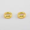Conector de Bobina Onda de Cobre Fecho de Nariz de Porco com Duas Furações Cor Dourado 18K Conservação de Cor Acessórios de Extremidade para Pulseira de Miçangas DIY