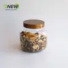 Frasco de plástico de barriga grande de 580 ml snacks de frijol disueltos bola de espino frasco sellado frasco de comida botella de plástico transparente para mascotas