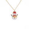Collar con diseño creativo de alce, muñeco de nieve y campana, con dibujos animados de Europa y América, ideal como regalo para mujer.