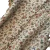 Camisa de Lino con Estampado Floral de Gota de Lluvia Estilo Vintage Artístico Nueva Colección Primavera-Verano, Cardigan Camisa Casual Artístico Fresco de Manga Larga