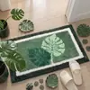 Alfombrilla de baño de alta gama, con patrón de conchas de sal marina estilo coreano, de felpa, antideslizante y absorbente, para el baño o el inodoro