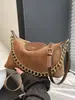 Bolso de mano de cadena retro americano para mujer, bolso de hombro cruzado casual de moda versátil de verano mate