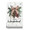 Toallas Pequeñas Populares Navideñas Estampadas Transfronterizas, Paños de Cocina para Platos, Toallas de Mano Absorbentes de Secado Rápido para el Hogar, Venta al por Mayor desde el Fabricante