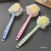 Cepillo de Baño con Mango Largo y Esfera de Baño, Cepillo de Baño Masajeador de Cerdas Suaves, Cepillo de Baño con Esfera de Baño E18